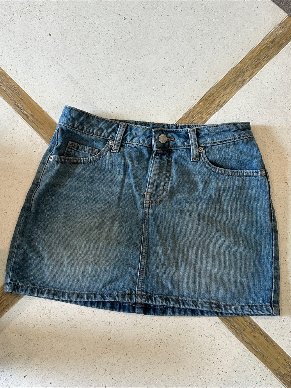 Perfect Classic Blue Denim Mini Skirt - Women